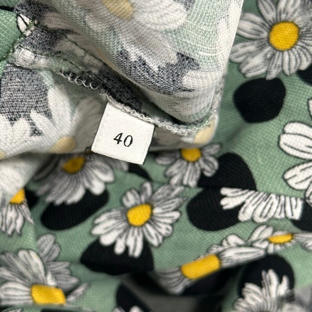 Sandro Women's Angele Ruched Floral Printed Linen-Blend Mini Dress Size 40 US 8 - Picture 8 of 10